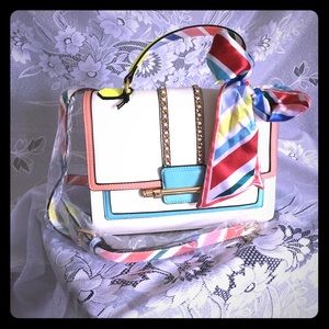 White / multicolored ALDO Hand/ shoulder purse